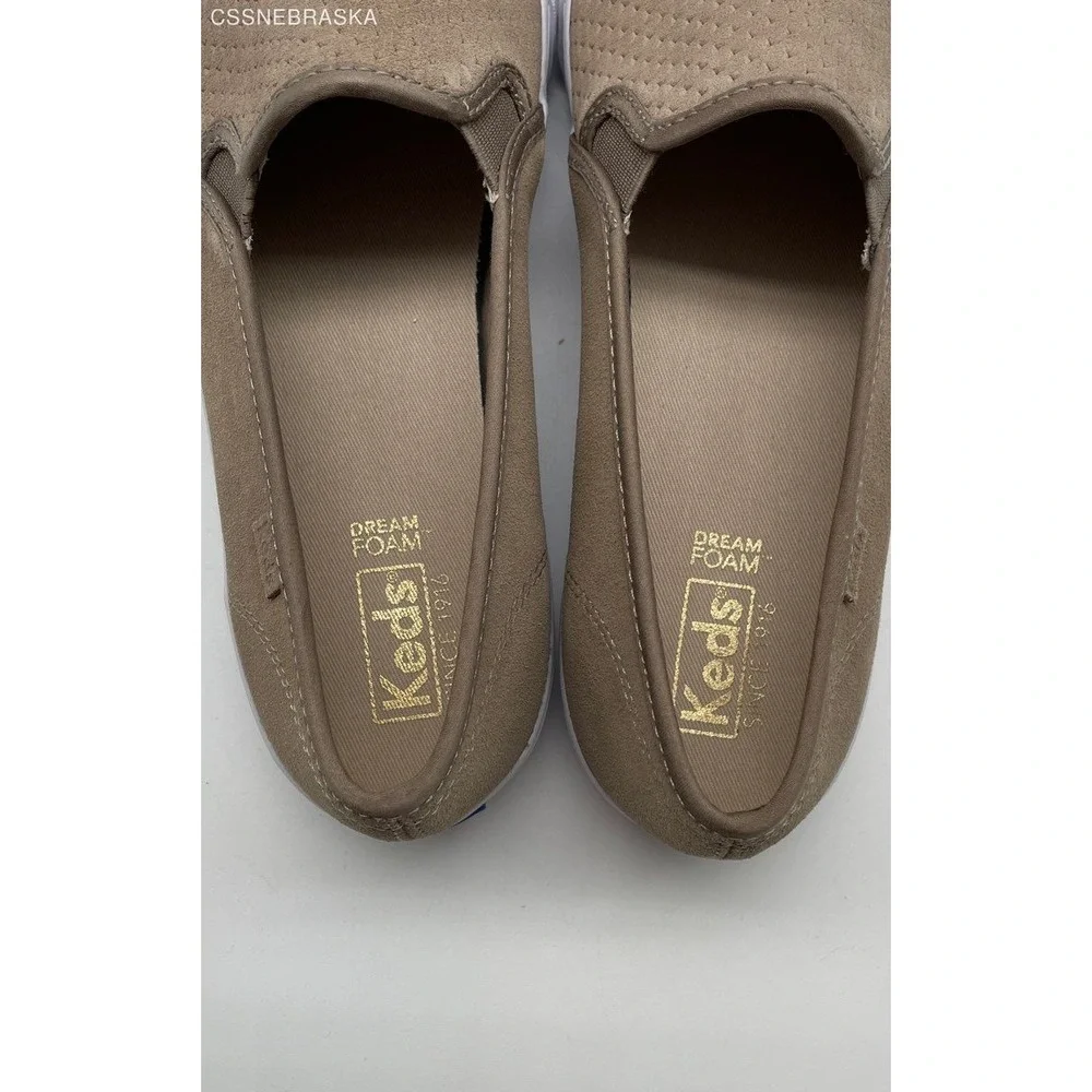 Keds DBL‎ Deck Suede II - Taupe slip-on shoes - Size 9.5